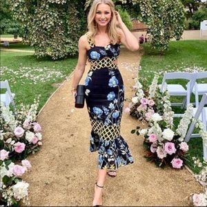 Alice McCall Flower Girl Midi Dress Black Cutout Design US Size 6